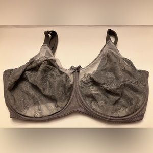 Wacoal Grey Lace Bra, Size 36G, Excellent preowned condition